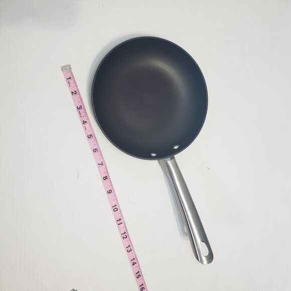 Klok Cast Iron Fry Pan Skillet 8 Inch Stainless Steel Long Handle Green Bottom - Picture 7 of 8